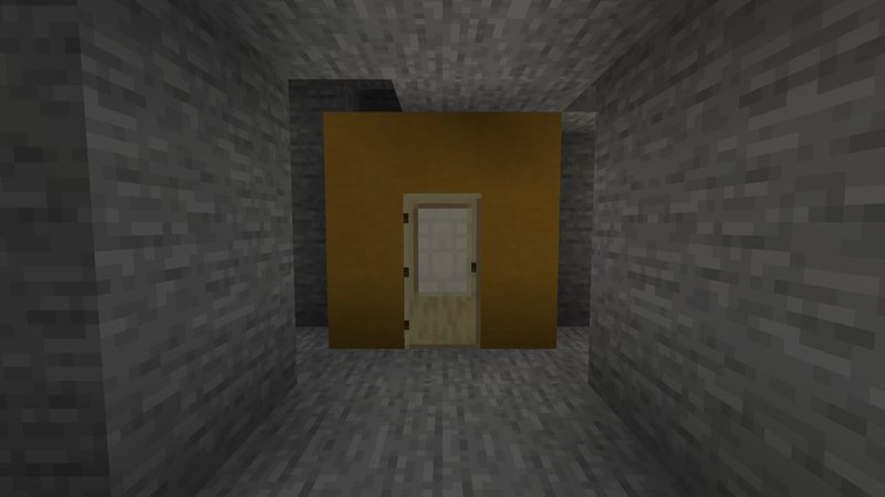 A closet with its door shut: the Hound walks past, unless it saw you get in