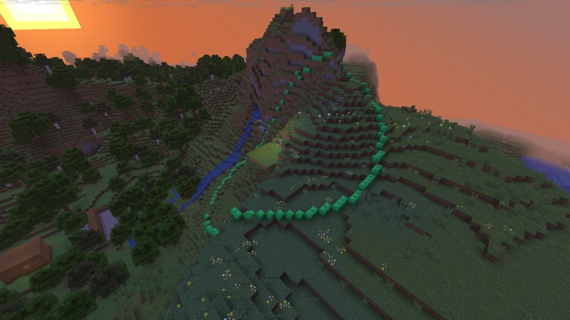 The emerald boundary seen from the valley