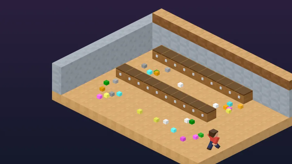 A messy cellar, the command and the storage plan in chat