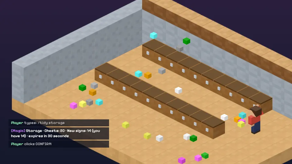 Items fly into the right chests