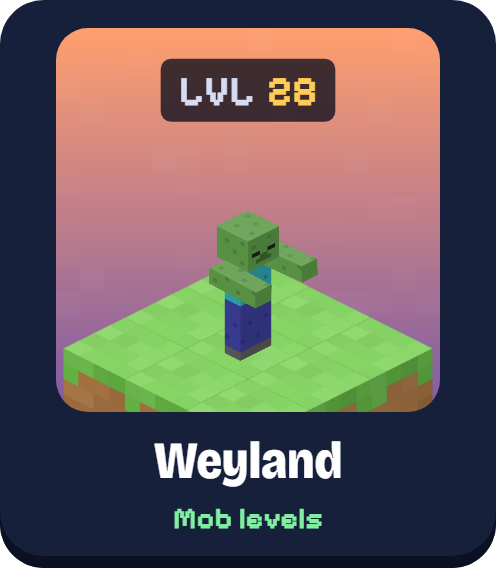Weyland: mob levels